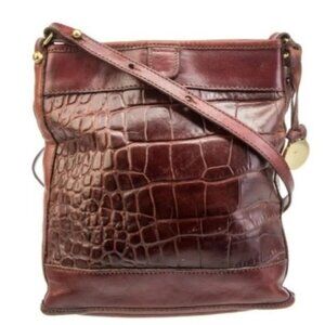 Brahmin Embossed Leather Crossbody Bag